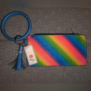 Blush Crush Rainbow Wristlet